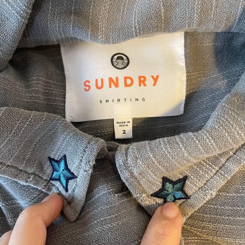 Sundry Army Lover Shirthing Size 2 Color Light Gr… - image 4